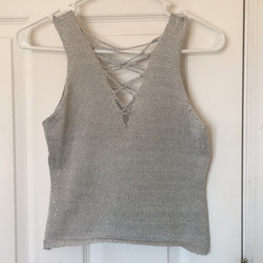 Shimmery crop top